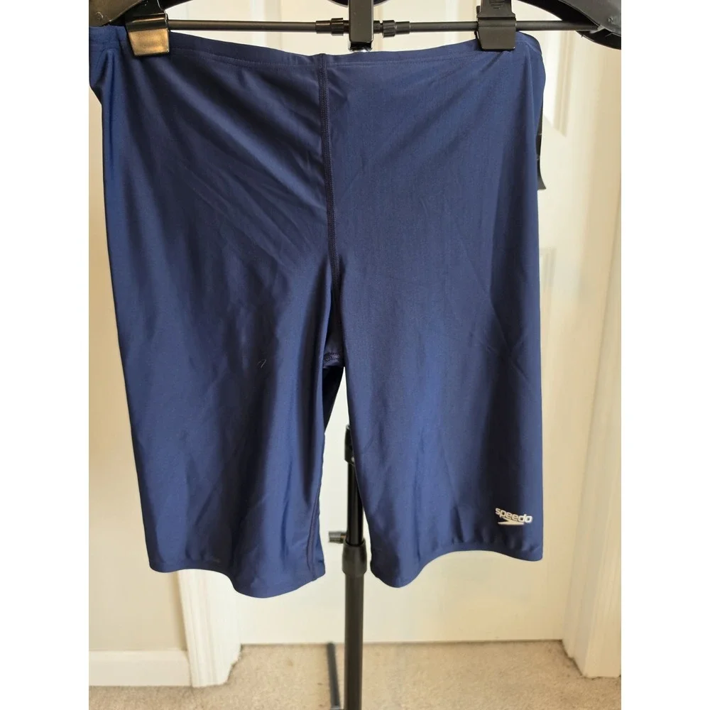 Speedo Swim Jammer Men's Size 38 ProLT Solid Compression Swimsuit Navy Blue NWT